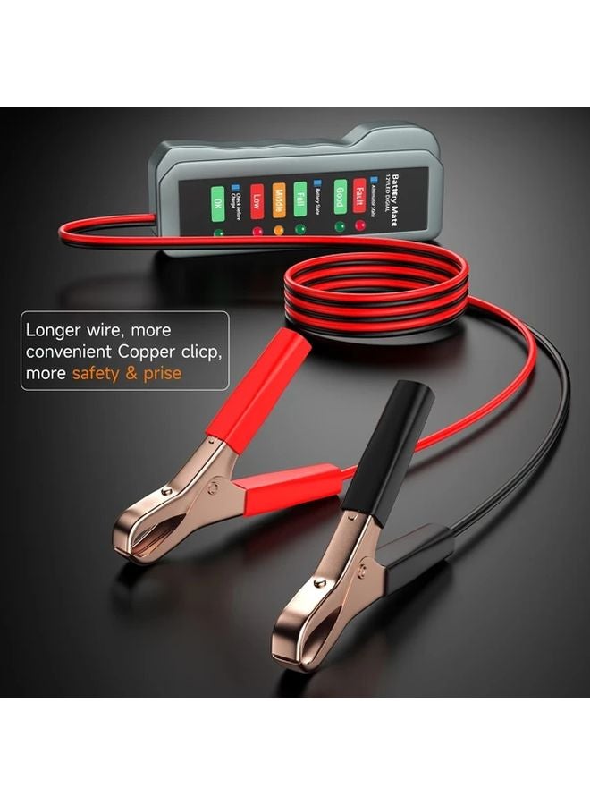 Red Digital Car Battery Tester 12V BM310 Alternator Analyzer For Vehicle Motorcycle - Image 4